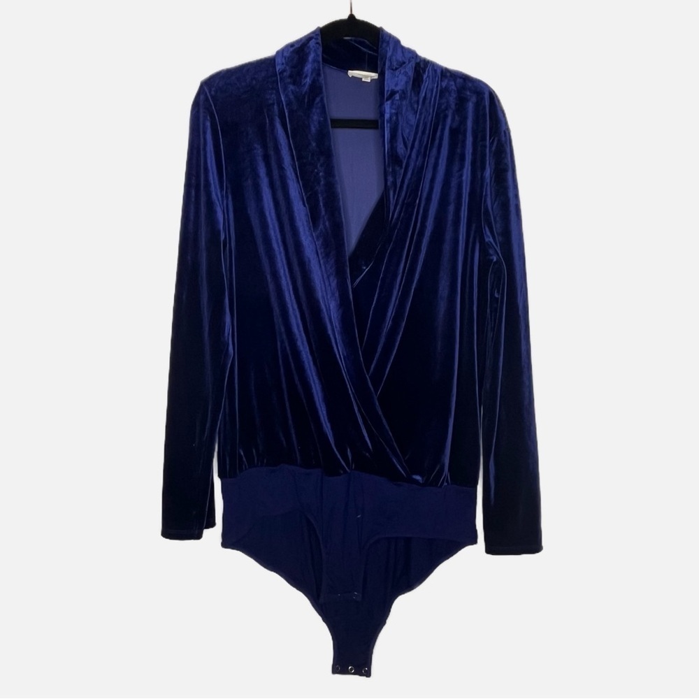 Pure + Good | Velvet Surplice Bodysuit - Picture 2 of 6
